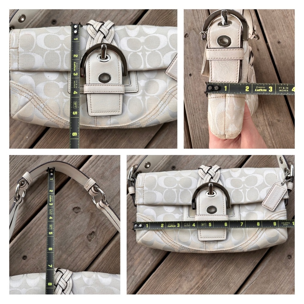 Coach Signature Jacquard Classic C Buckle Braided Shoulder Bag Y2K Hobo 6280 - Picture 16 of 16